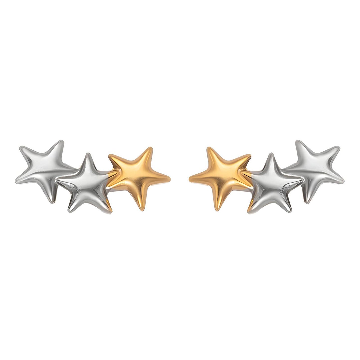 Triple Star Earrings