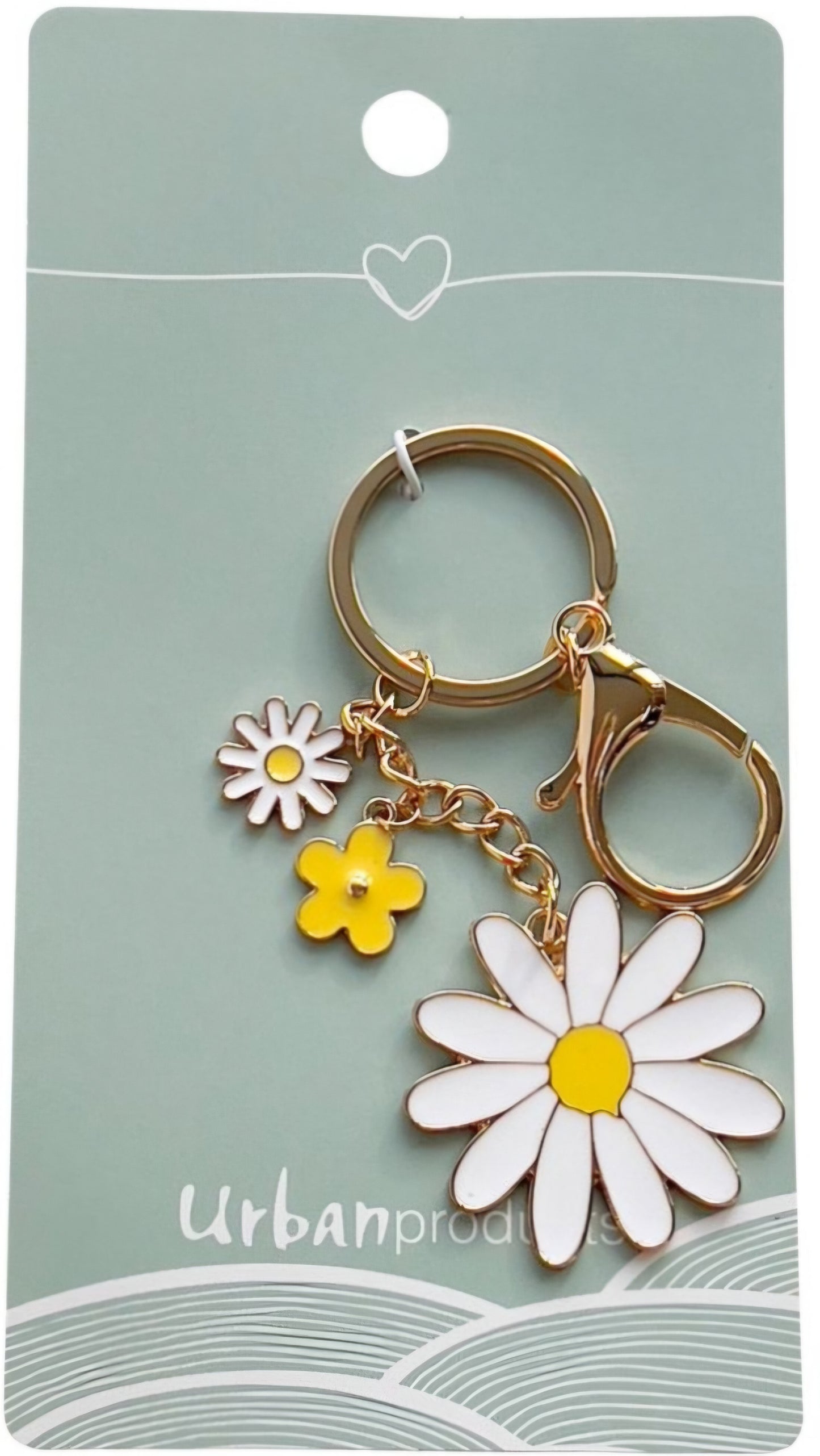 Daisy Flower Keyring