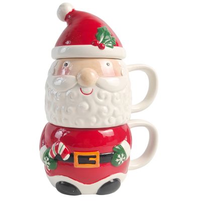 Santa Stacked Mug Set