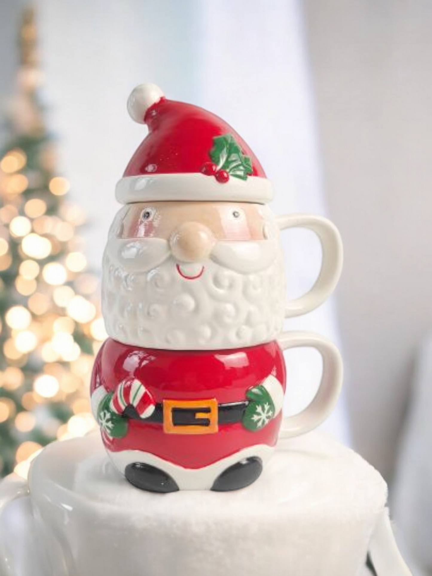 Santa Stacked Mug Set