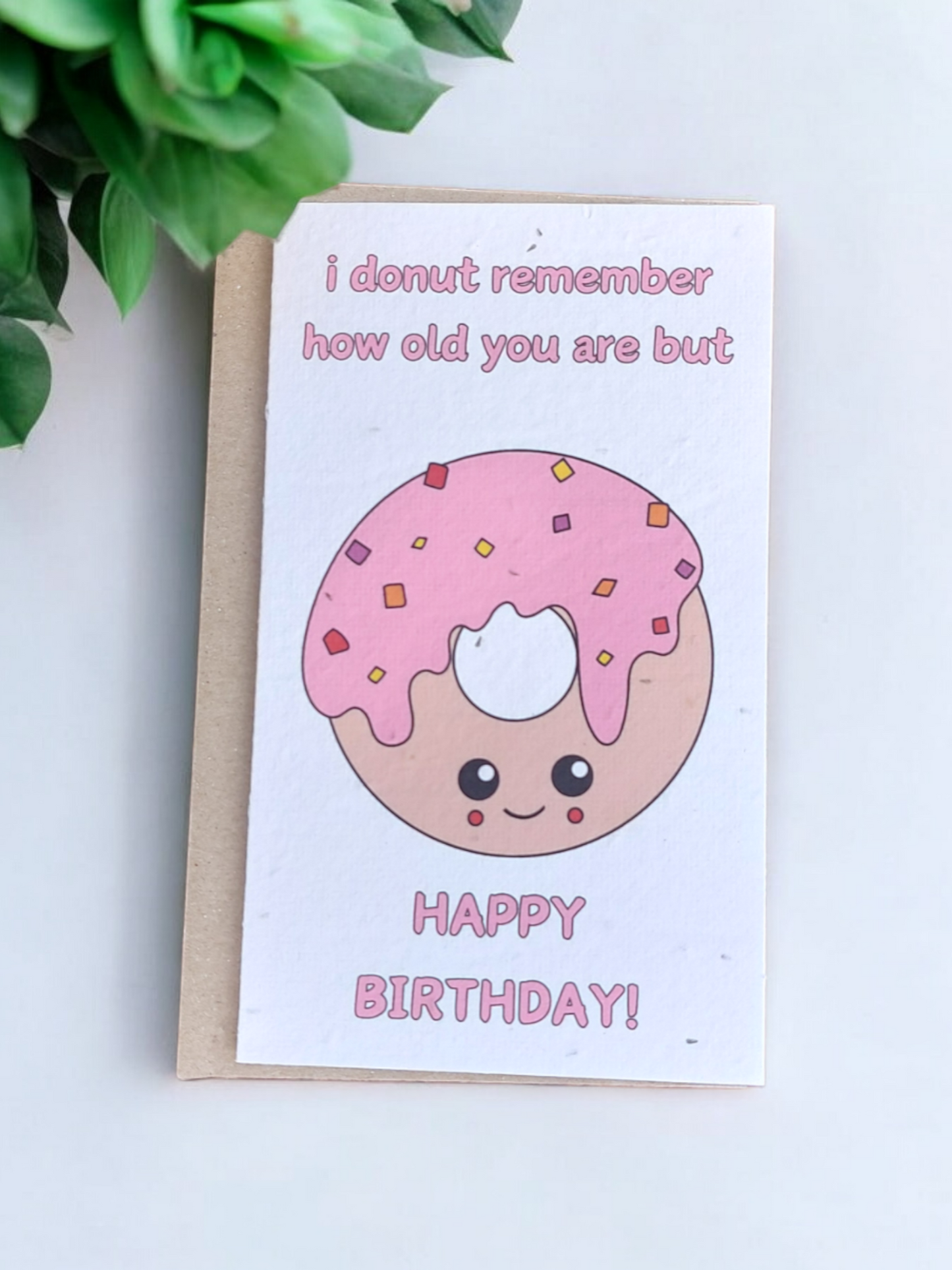 Plantable Donut Funny Card