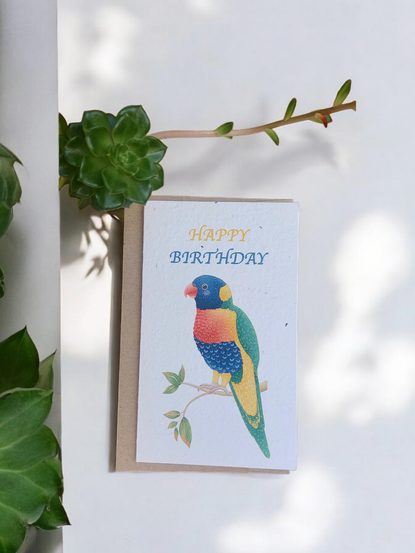 Plantable 'Rainbow Lorikeet' Birthday Card