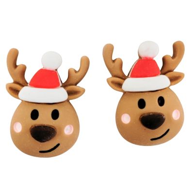 Reindeer with Hat Earrings